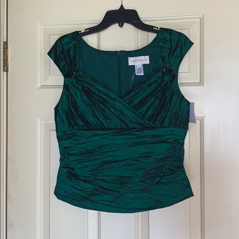 BRAND NEW NEVER WORN Dark Green Top